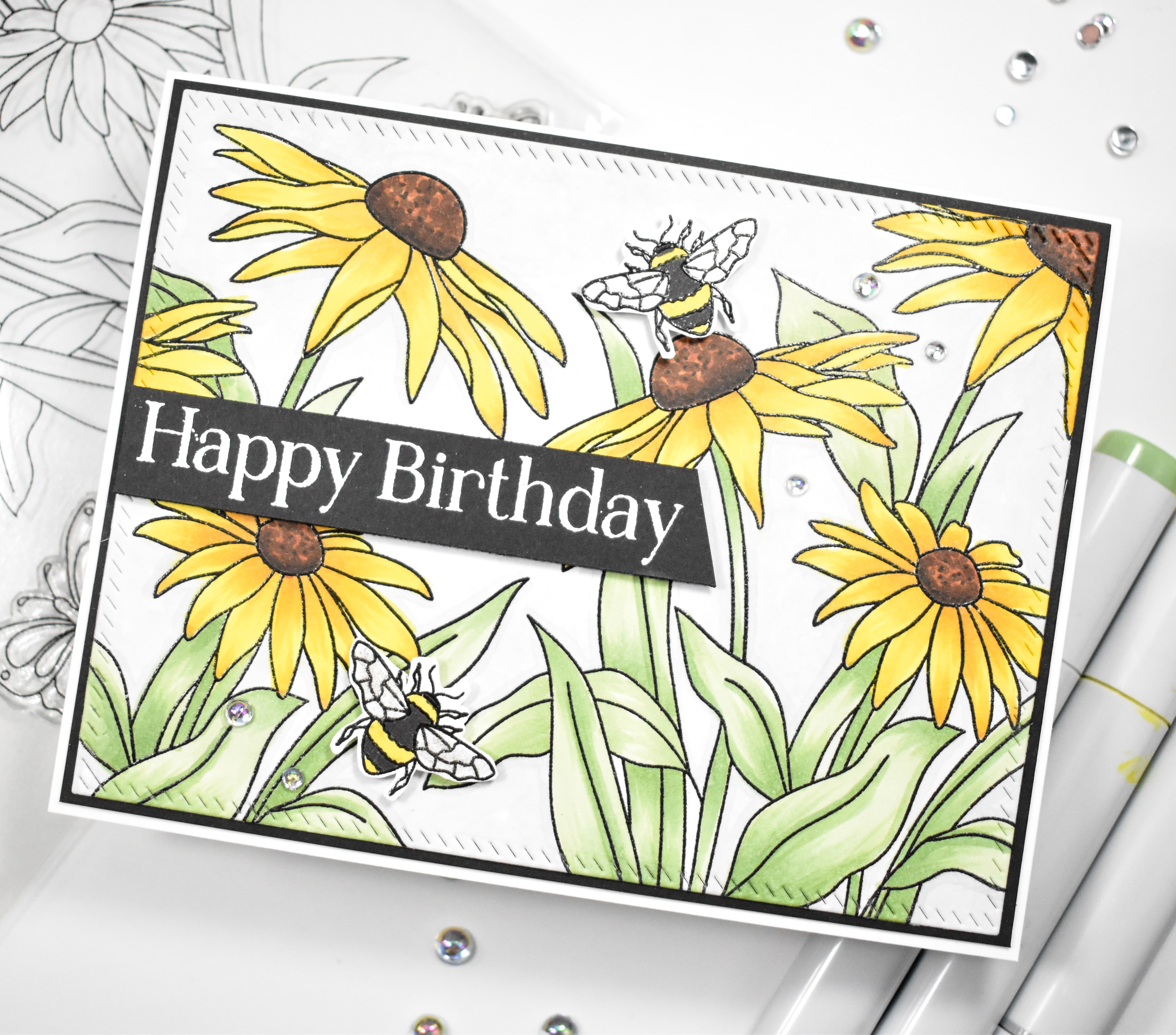 Simon Says Stamp Black Eyed Susans Birthday – REDSAS