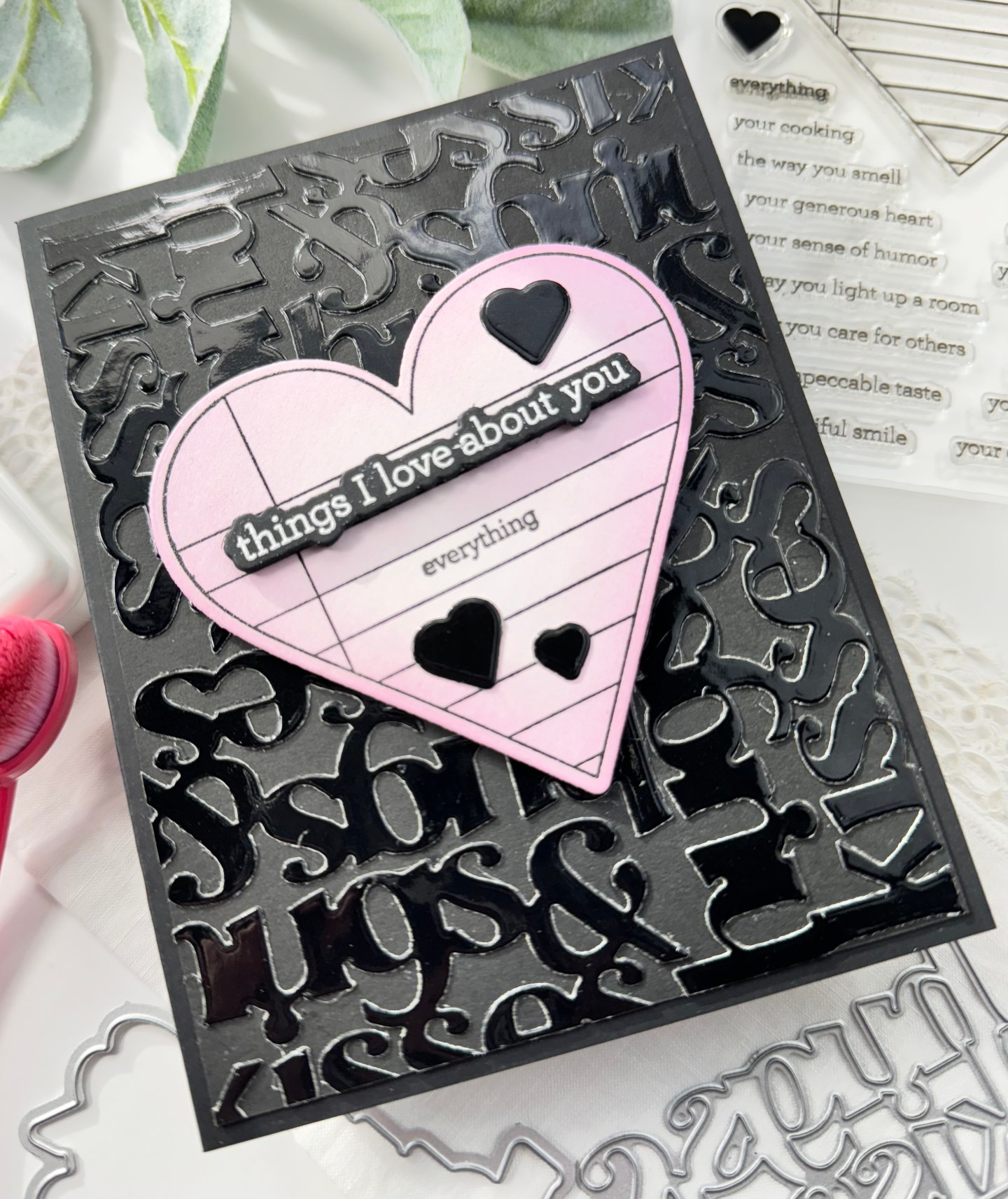 Simon Says Stamp Black on Black Love – REDSAS