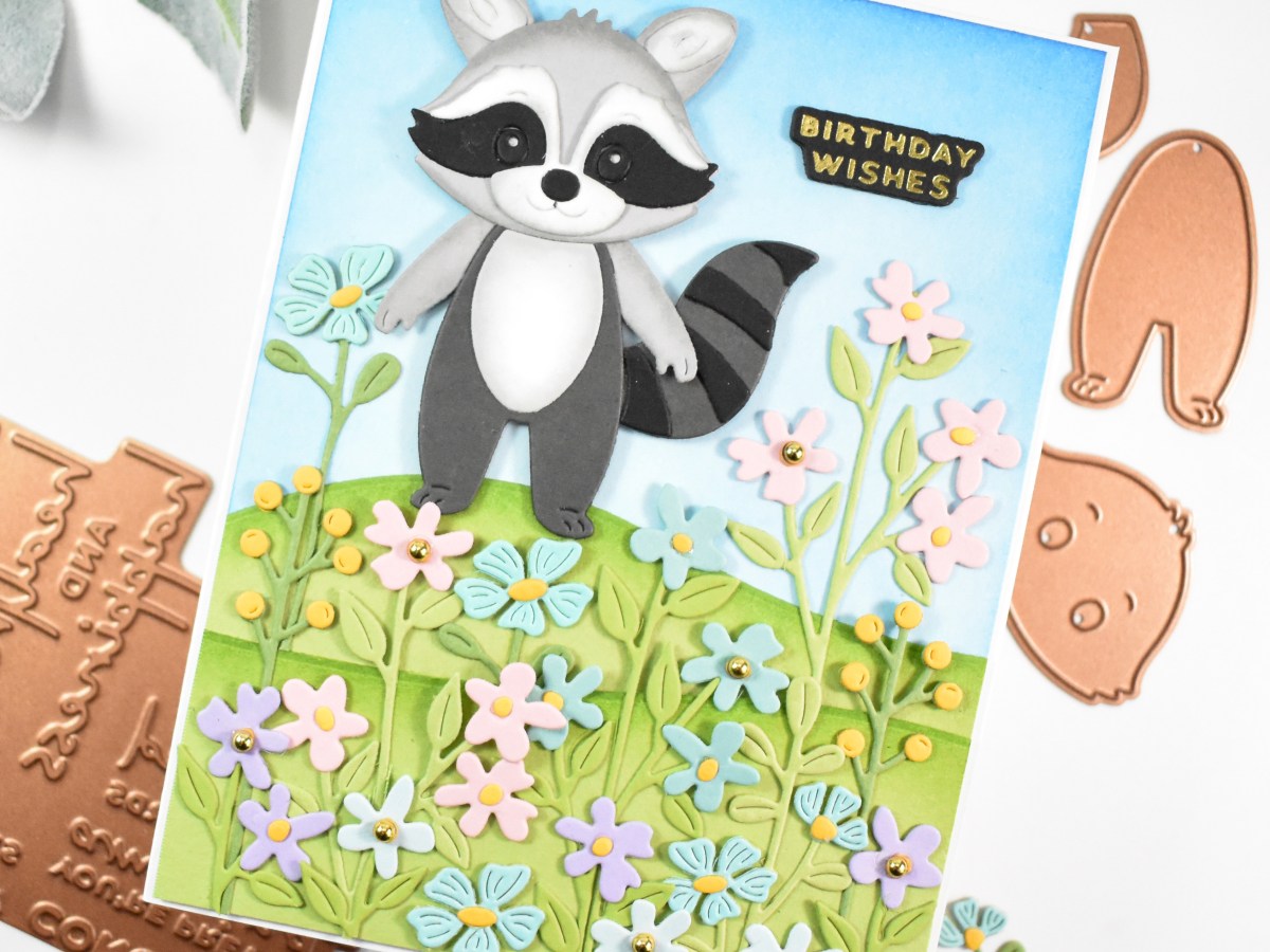 Spellbinders Trailside Birthday&nbsp;Raccoon