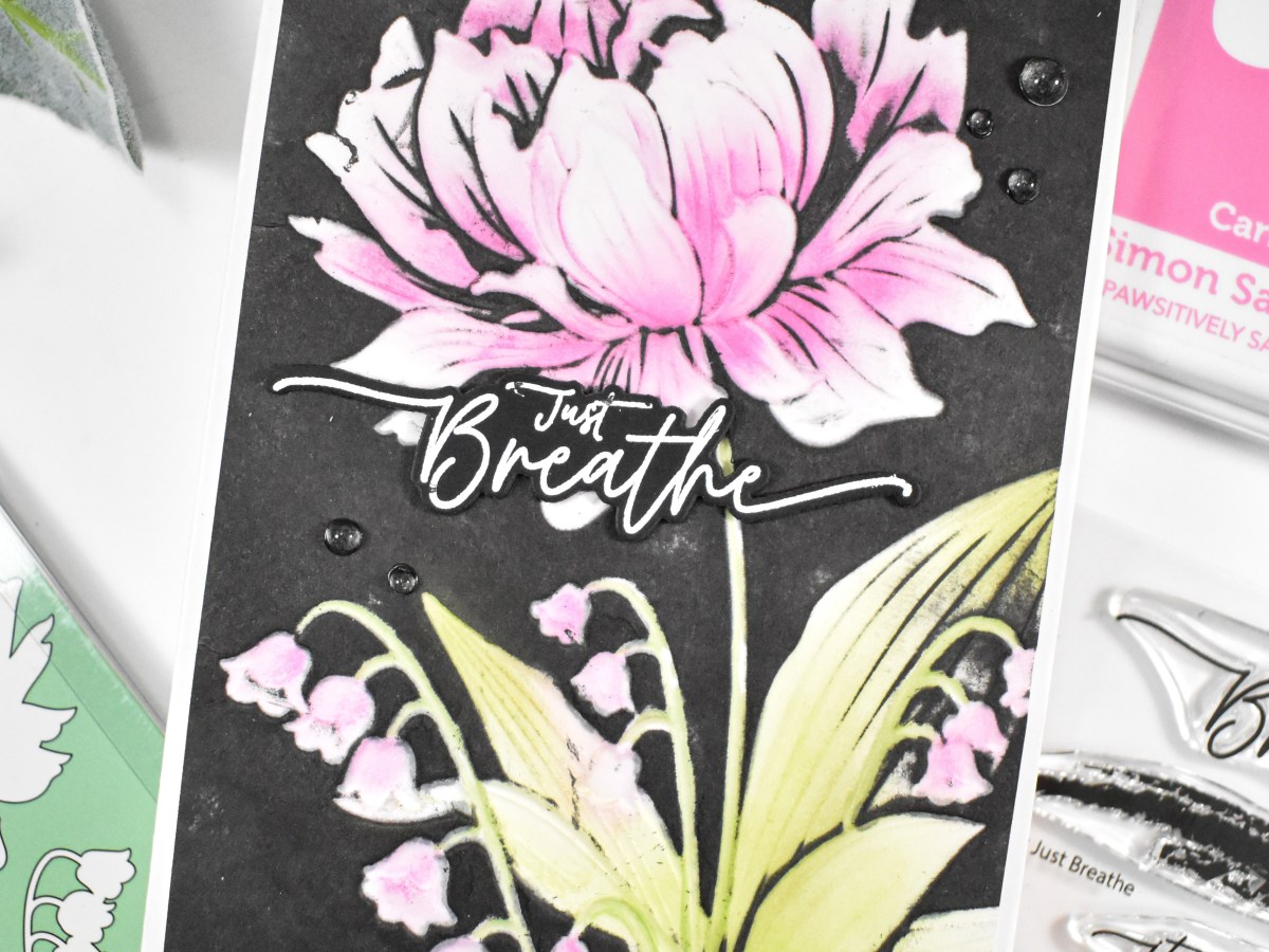 Simon Says Stamp Black Out&nbsp;Peony