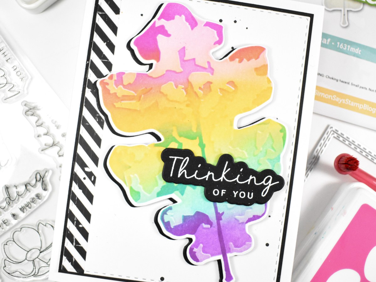 Simon Says Stamp Rainbow Oak&nbsp;Leaf